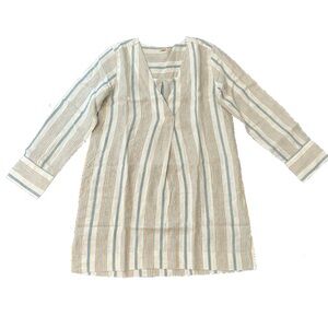 Like new Faherty striped linen dress